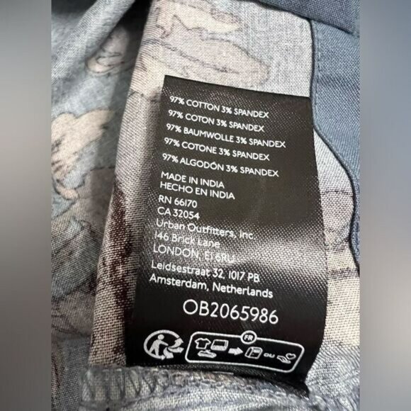 FREE PEOPLE Laters Baby Midi Dress in Storm blue and brown Combo Size Small - Picture 11 of 12